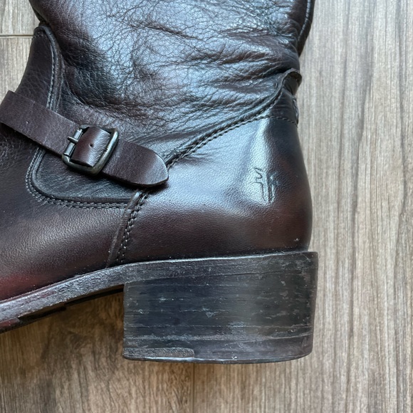 Frye Shirley Over the Knee Brown Leather Riding Boots | 6 - Picture 6 of 16